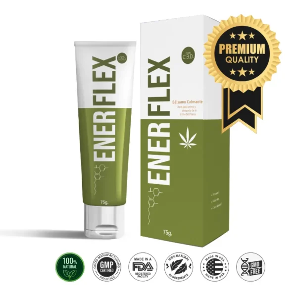 Bálsamo calmante Enerflex CBD 75g natural y certificado para dolores articulares en Argentina